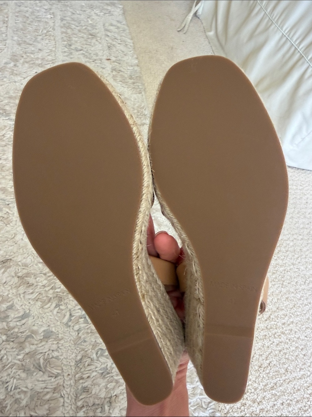 Size 41 Almond Espadrille Wedge Slingback Sandals - Almond. NBW - Picture 8 of 9
